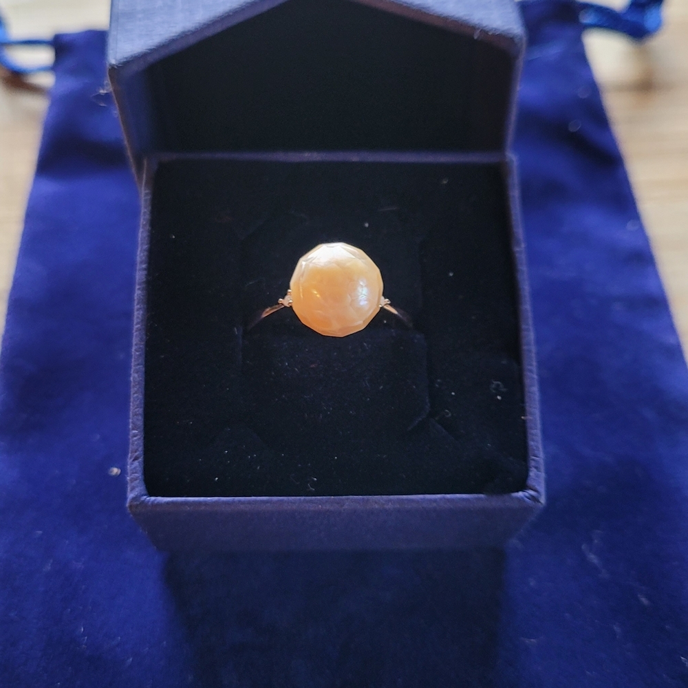 Edison Pearl and Diamond Ring NWOT